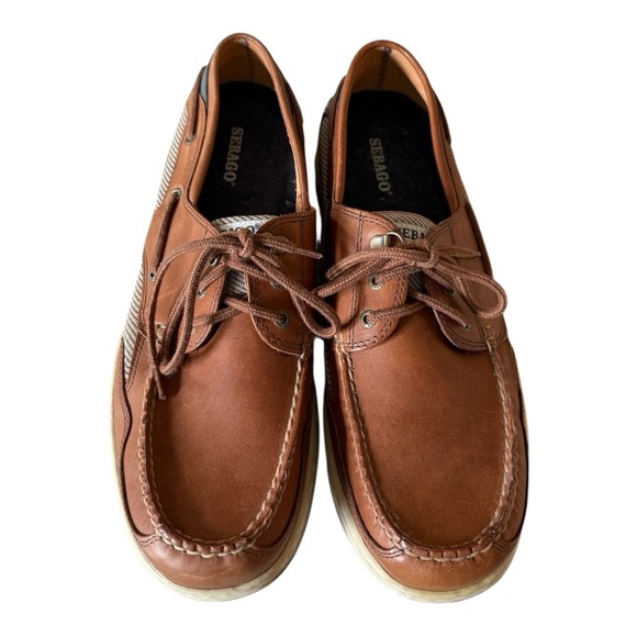 SEBAGO Clovehitch II Ambergold Men’s Boat Shoes Size 11.5 Waterproof Dri Flex - Picture 2 of 11